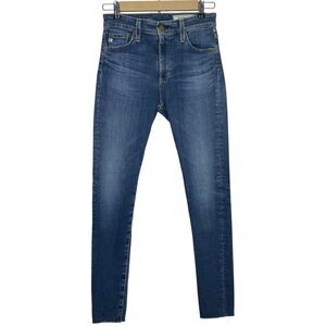 AG Adriano Goldschmied Jeans Womens 26 Farrah Skinny Ankle High Rise Raw Hem NEW